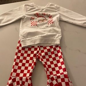 Christmas bellbottom outfit